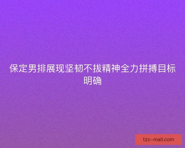 保定男排展现坚韧不拔精神全力拼搏目标明确